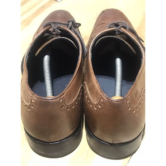 hugo boss Brown Leather Wing Tip Vero Cuoio Lace Up Shoes Men 9.5